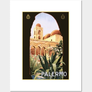 Palermo, Sicily, Italy Vintage Travel Poster Design Posters and Art